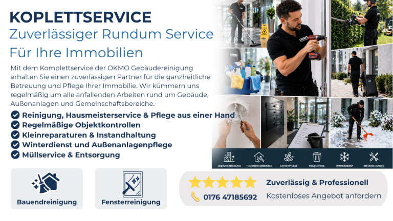 Vielseitiger Hausmeisterservice mit Bewertungen für Wohnungen und Immobilienpflege.
